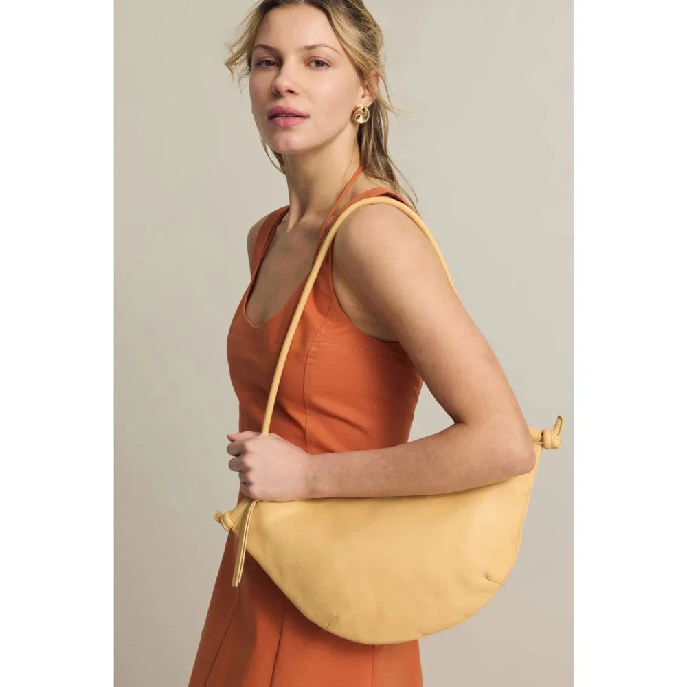 Freda Salvador Elodie Crescent Bag in Yellow